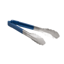 Vollrath 4780930 9 1/2"L Stainless Steel Utility Tongs - Blue thumbnail 3