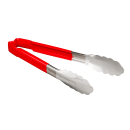Vollrath 4780940 9 1/2"L Stainless Steel Utility Tongs - Red thumbnail 5