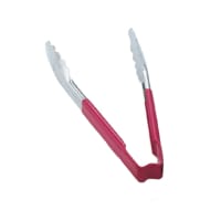 Vollrath 4780940 9 1/2"L Stainless Steel Utility Tongs - Red thumbnail 8
