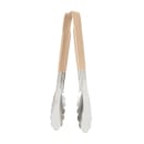 Vollrath 4780960 9 1/2"L Stainless Steel Utility Tongs - Tan thumbnail 2