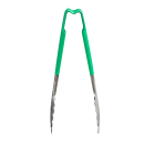 Vollrath 4780970 9 1/2"L Stainless Steel Utility Tongs - Green thumbnail 2