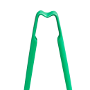 Vollrath 4780970 9 1/2"L Stainless Steel Utility Tongs - Green thumbnail 5