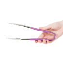Vollrath 4780980 9 1/2"L Stainless Steel Utility Tongs - Purple thumbnail 5