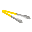 Vollrath 4781250 12"L Stainless Steel Utility Tongs - Yellow thumbnail 3