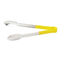 Vollrath 4781250 12"L Stainless Steel Utility Tongs - Yellow thumbnail 8