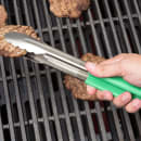 Vollrath 4781270 12"L Stainless Steel Utility Tongs - Green thumbnail 6