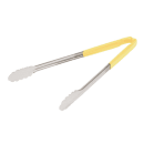 Vollrath 4781650 16"L Stainless Steel Utility Tongs - Yellow thumbnail 2
