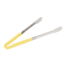 Vollrath 4781650 16"L Stainless Steel Utility Tongs - Yellow thumbnail 3