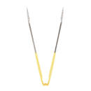 Vollrath 4781650 16"L Stainless Steel Utility Tongs - Yellow thumbnail 4