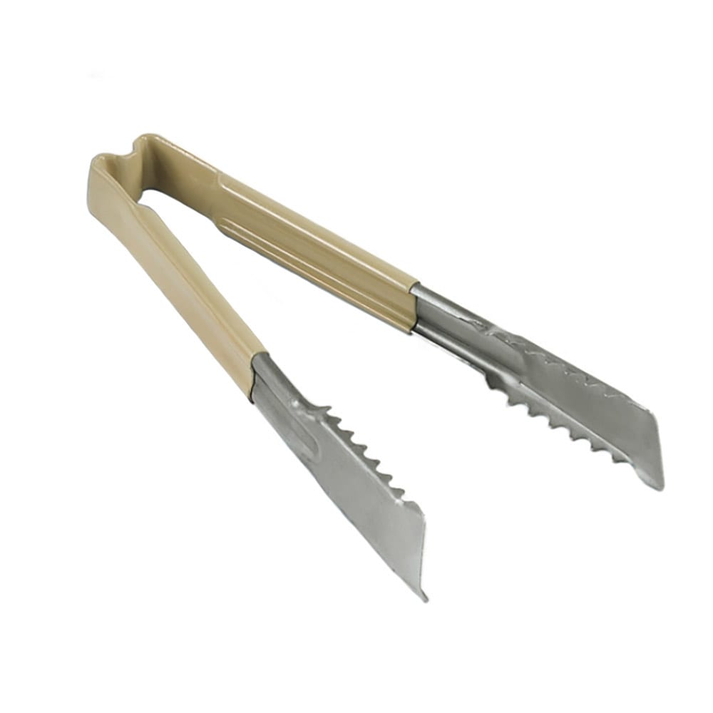 Vollrath 4781660 16"L Stainless Steel Utility Tongs - Tan