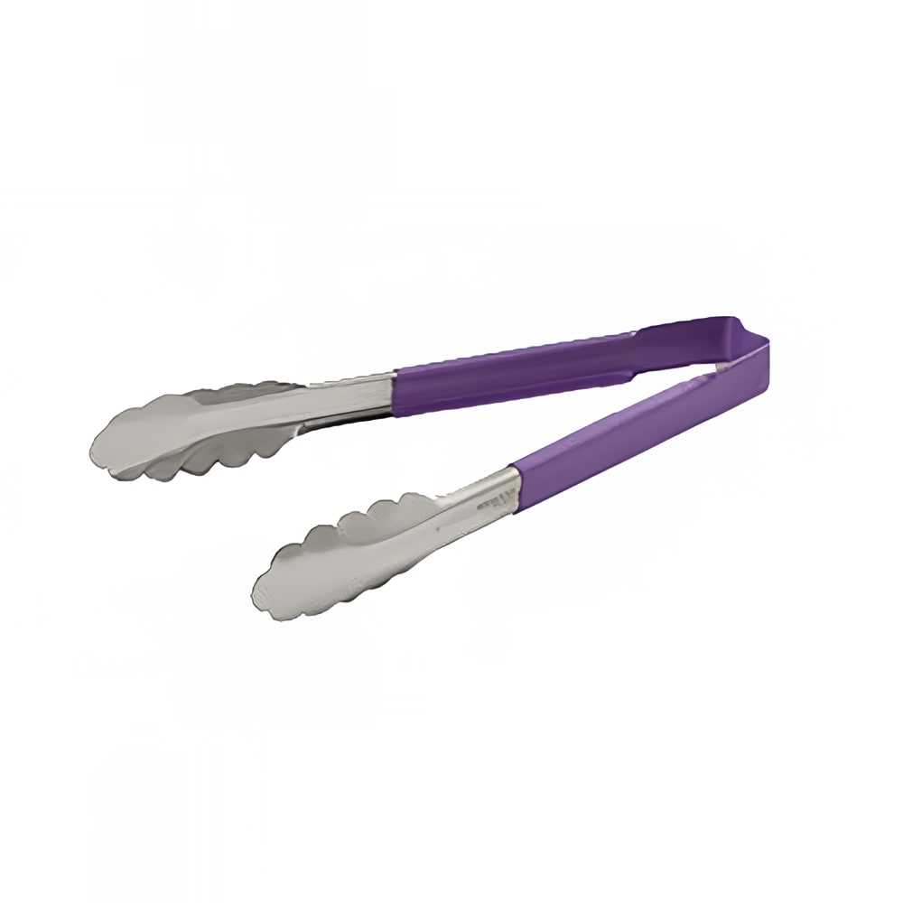 Vollrath 4781680 16"L Stainless Steel Utility Tongs - Purple