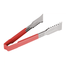 Vollrath 4790940 9 1/2"L Stainless Steel Utility Tongs - Red thumbnail 2