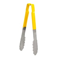 Vollrath 4790950 9 1/2"L Stainless Steel Utility Tongs - Yellow thumbnail 7