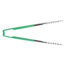 Vollrath 4790970 9 1/2"L Stainless Steel Utility Tongs - Green thumbnail 4