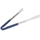Vollrath 4791630 16"L Stainless Steel Utility Tongs - Blue thumbnail 2