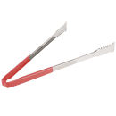 Vollrath 4791640 16"L Stainless Steel Utility Tongs - Red thumbnail 2