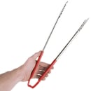 Vollrath 4791640 16"L Stainless Steel Utility Tongs - Red thumbnail 5