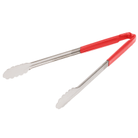 Vollrath 4791640 16"L Stainless Steel Utility Tongs - Red thumbnail 6