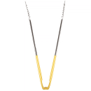 Vollrath 4791650 16"L Stainless Steel Utility Tongs - Yellow thumbnail 4