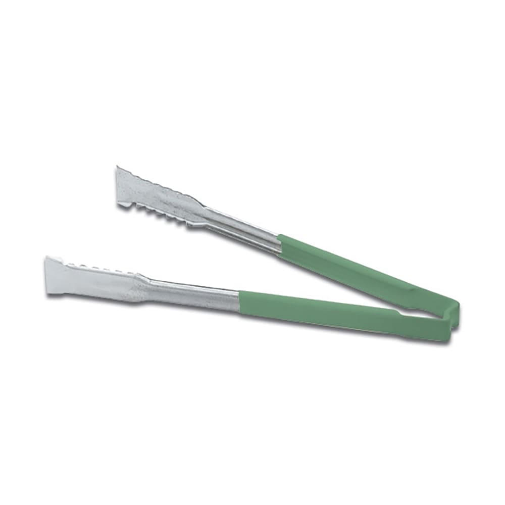 Vollrath 4791670 16"L Stainless Steel Utility Tongs - Green
