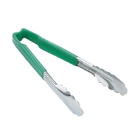 Vollrath 4791670 16"L Stainless Steel Utility Tongs - Green thumbnail 6