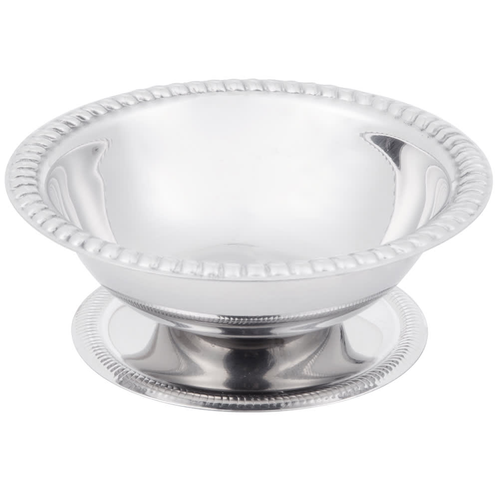 Vollrath 48003 3 1/2 oz Footed Sherbet Dish, Stainless