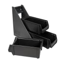 Vollrath 4843-06 Condiment Organizer w/ (3) Bins - Black thumbnail 2