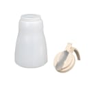 Vollrath 4864-18 64 oz Dripcut® Cylindrical Dripcut Server - White Polyethylene, Almond Plastic Top thumbnail 2