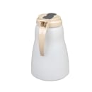 Vollrath 4864-18 64 oz Dripcut® Cylindrical Dripcut Server - White Polyethylene, Almond Plastic Top thumbnail 3