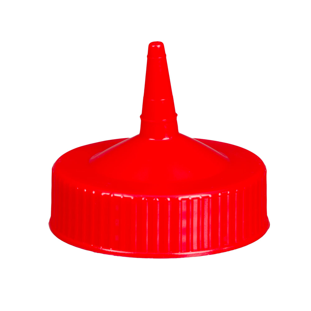 Vollrath 4913-02 Wide Mouth Squeeze Bottle Cap - Fits 16 32 oz Red
