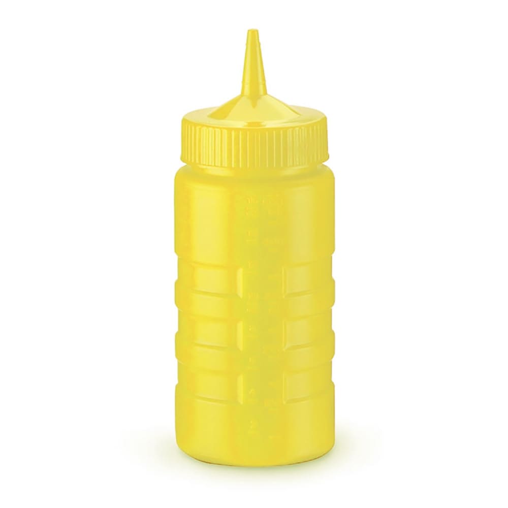 Vollrath 4916-08 16 oz Squeeze Bottle Dispenser - Wide Mouth, Yellow with Yellow Cap