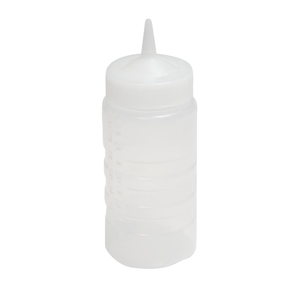 Vollrath 4916-13 16 oz Squeeze Bottle Dispenser - Wide Mouth, Clear with Clear Cap