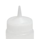 Vollrath 4916-13 16 oz Squeeze Bottle Dispenser - Wide Mouth, Clear with Clear Cap thumbnail 4