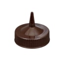 Vollrath 4916-1301 16 oz Squeeze Bottle Dispenser - Wide Mouth, Clear with Brown Cap thumbnail 3