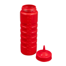 Vollrath 4924-02 24 oz Squeeze Bottle Dispenser - Wide Mouth, Red with Red Cap thumbnail 2