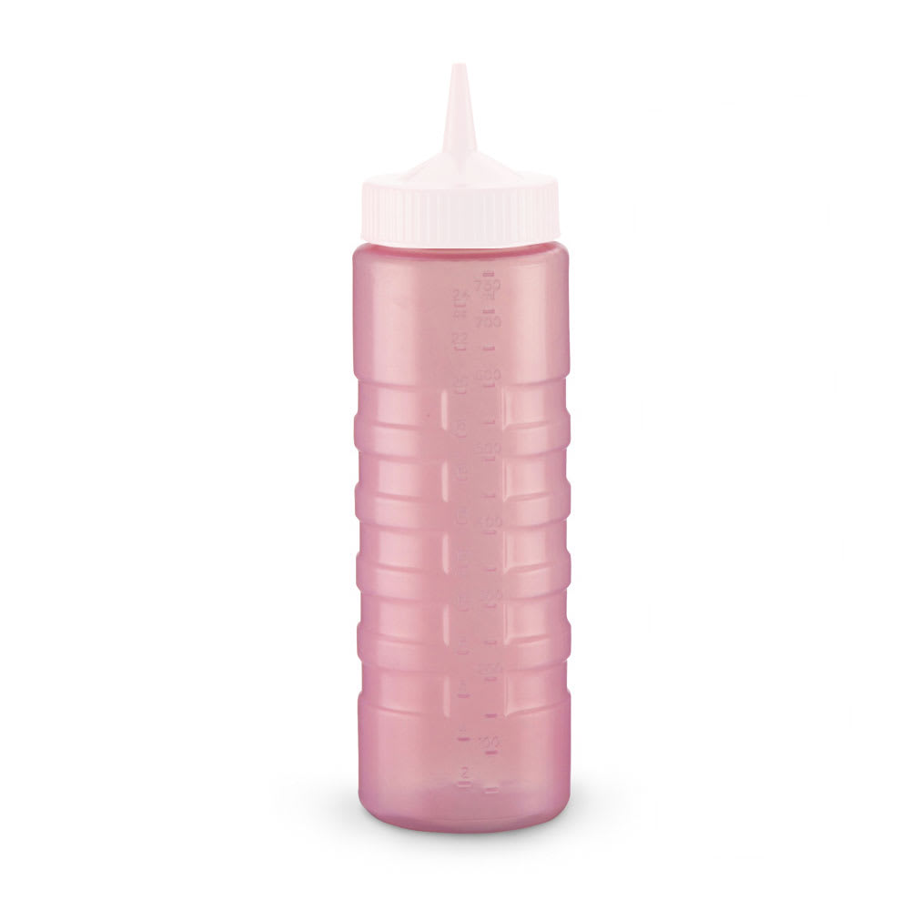 Vollrath 4924C-02 24 oz Squeeze Bottle Dispenser - Bottle Only, Red