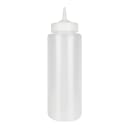 Vollrath 4932-13 32 oz Squeeze Bottle Dispenser - Wide Mouth, Clear with Clear Cap thumbnail 2