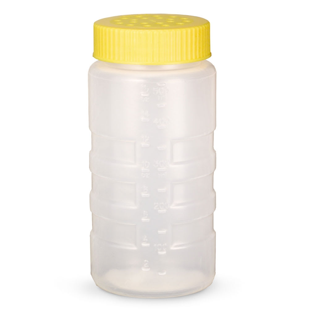 Vollrath 4961-1308 16 oz Dredge w/ Yellow Large Lid, Polyethylene