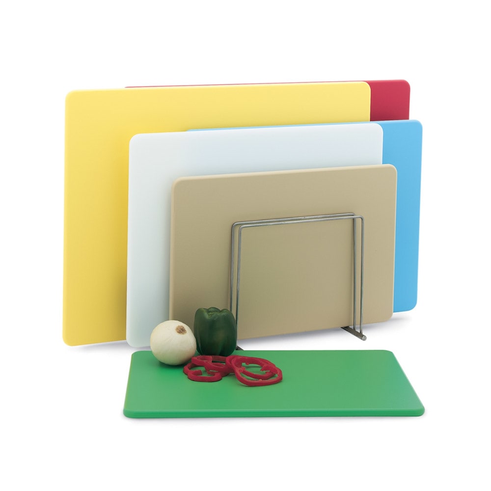 Vollrath 5200011 Cutting Board Set w/ (6) Boards - 12" x 18", Assorted Colors