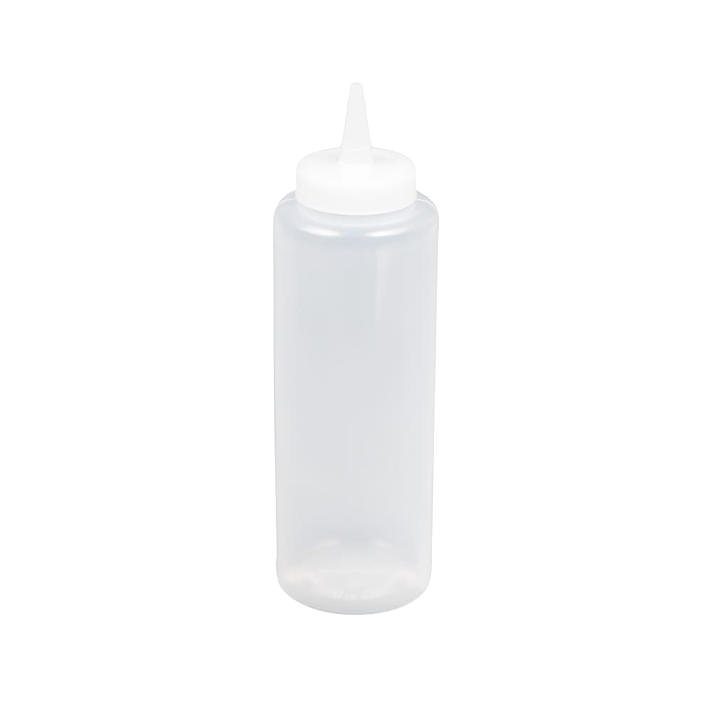 Vollrath 52063 12 oz Squeeze Bottle - Slim, Clear Plastic