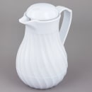 Vollrath 52120 10 oz Beverage Server - 3 Color Tabs, Poly, White thumbnail 2