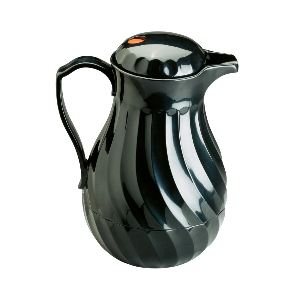 Vollrath 52122 10 oz Beverage Server - 3 Color Tabs, Poly, Black