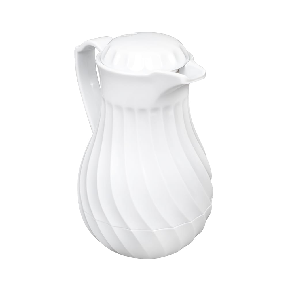 Vollrath 52162 20 oz Beverage Server - 3 Color Tabs, Poly, White