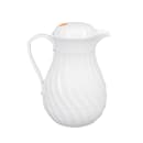 Vollrath 52164 64 oz Beverage Server - 3 Color Tabs, Poly, White thumbnail 3