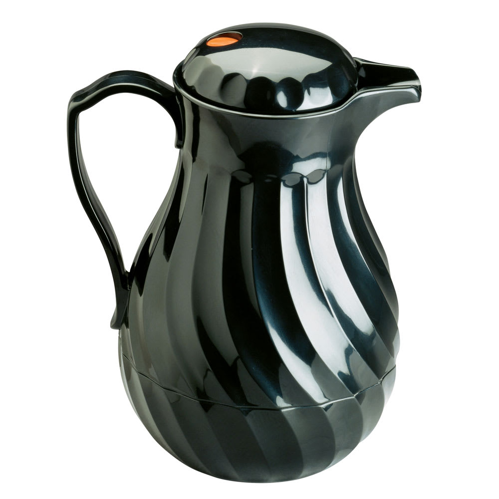 Vollrath 52170 42 oz Beverage Server - 3 Color Tabs, Poly, Black