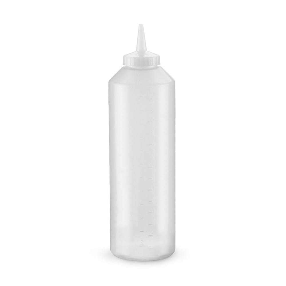 Vollrath 5224-13 24 oz Squeeze Bottle Dispenser - Clear Cap, Clear