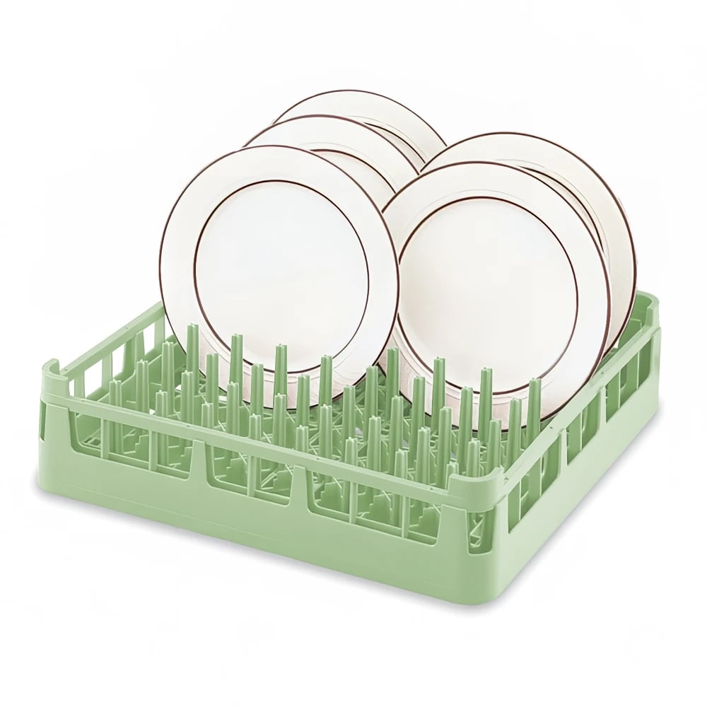 Vollrath 5267210 Dishwasher Plate Rack - Full Size, 19 3/4x19 3/4" Green