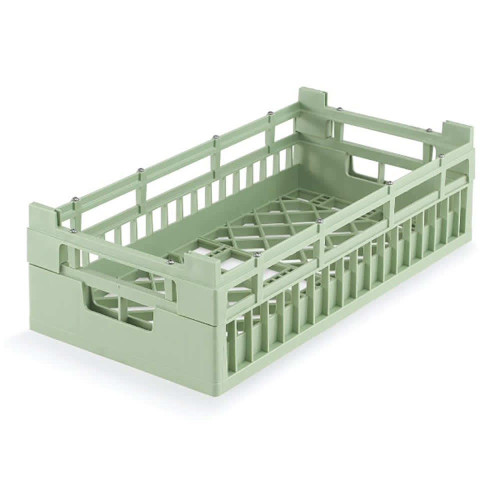 Vollrath 52801 Open Dishwasher Rack - Medium, Half-Size, Green