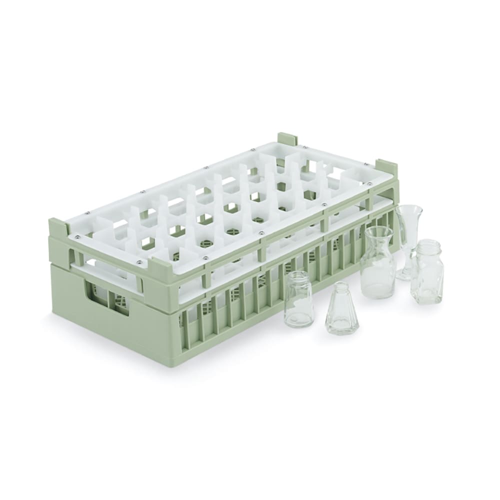 Vollrath 52834 Dishwasher Rack - 32 Compartment, XX-Tall, Half-Size, Green