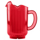 Vollrath 6010-22 60 oz Plastic Pitcher w/ (3) Lips, Ruby Red thumbnail 2